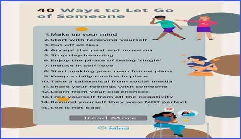 How do you let go of someone you can't be with?